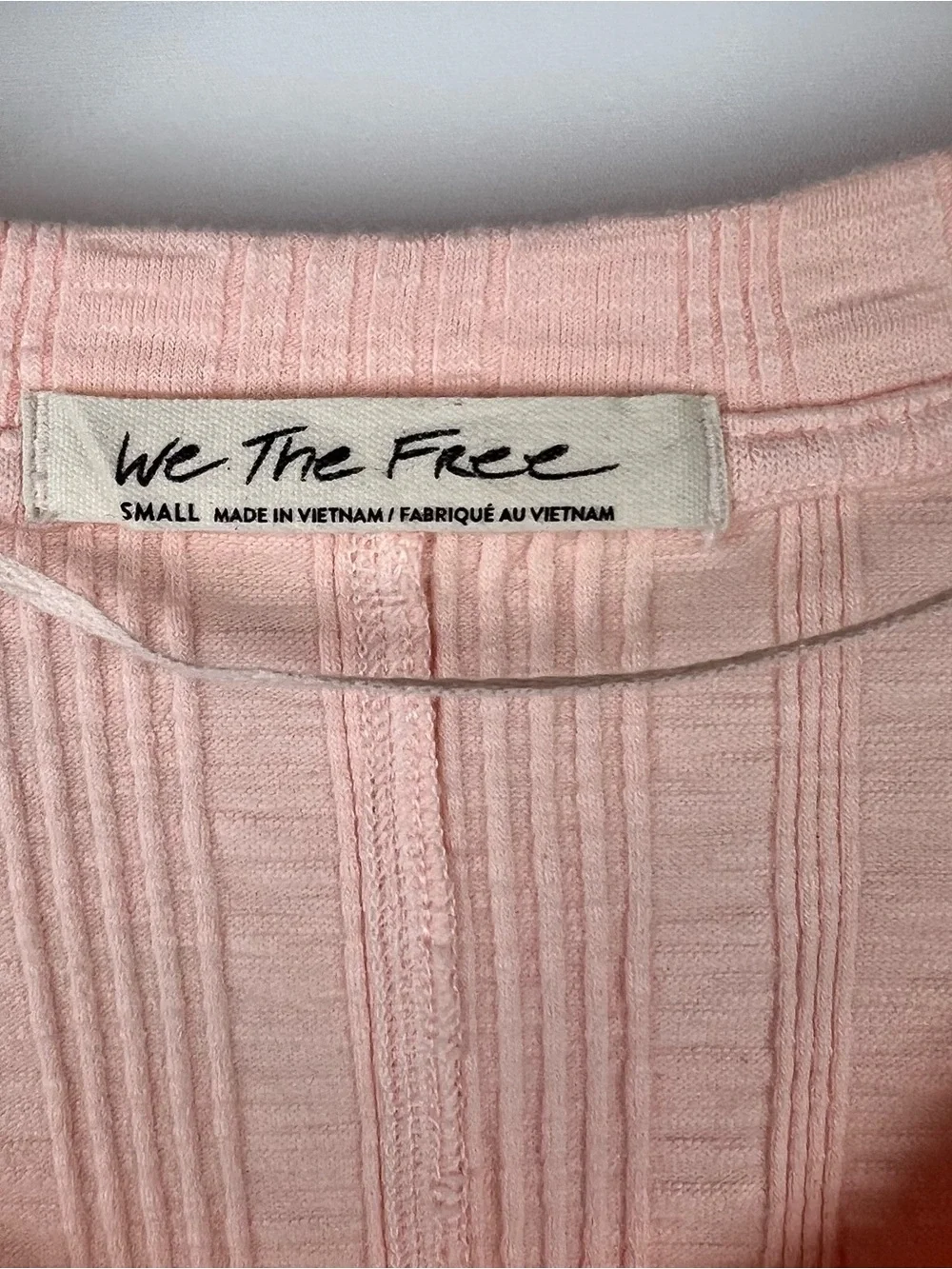 NWT Free People Big Sur Ribbed Knit Tie Dye Long Sleeve Top Pink Rose Size S